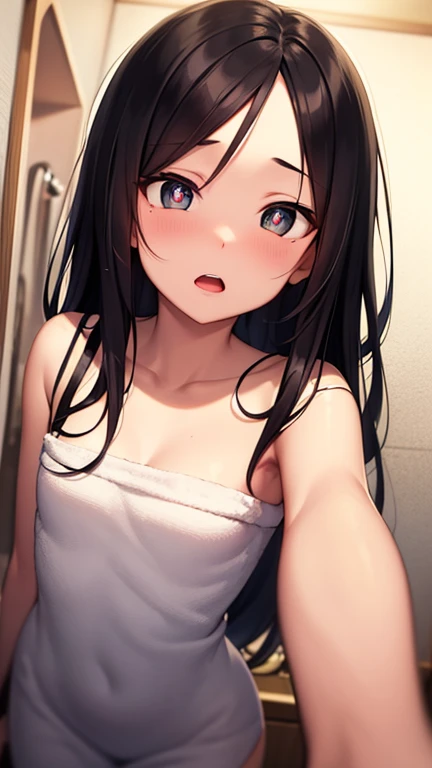 naked、tits、Nipples、Troubled face、Bed