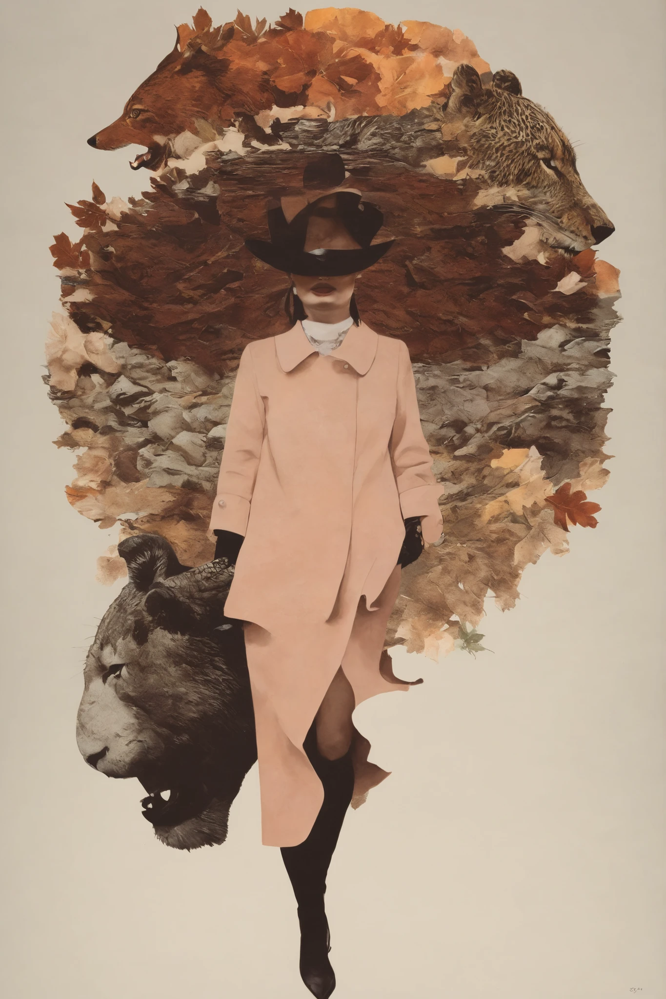 シュールなコラージュ - contemporary surrealism style collage