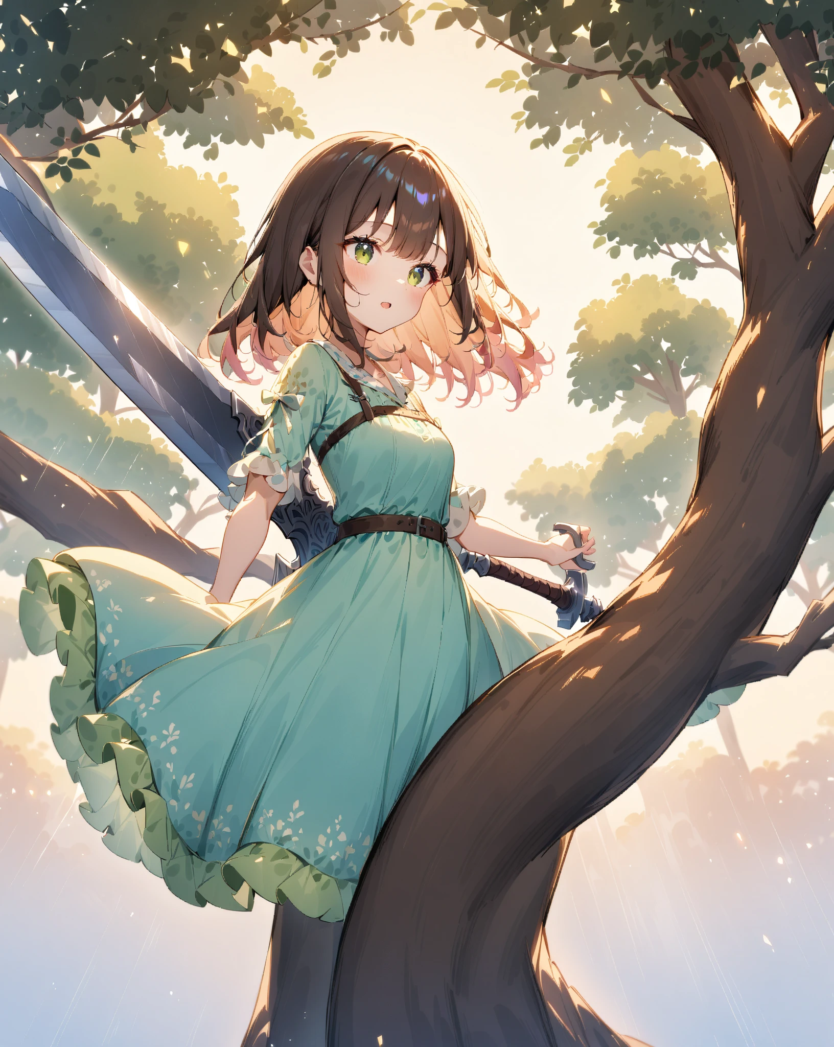 Masterpiece, Best Quality, Super Detailed, High Definition, Expensive Resolution, HDR, 4k, 8K, Unity 8k Wallpaper, Super Detailed CG, Masterpiece, Realistic, 2D, 3D, Beautiful Details, Depth, Fine Texture, Super Fine: 1.3, Complete concentration, crispy skin, him, very cute anime girl, about 3 years old, wearing cowboy style costume, large cowboy hat, baggy cowboy hat, cowboy boots technique Wilderness, duel, long sword, expensive pink One girl, about 3 years old, single, pink semi-long hair, cowboy style, cowboy hat, toy long sword, duel, cowboy boots under the eyes, gaze, expensive, blush, mole, parted lips, Hair ornament, heart, pink eyes, choker