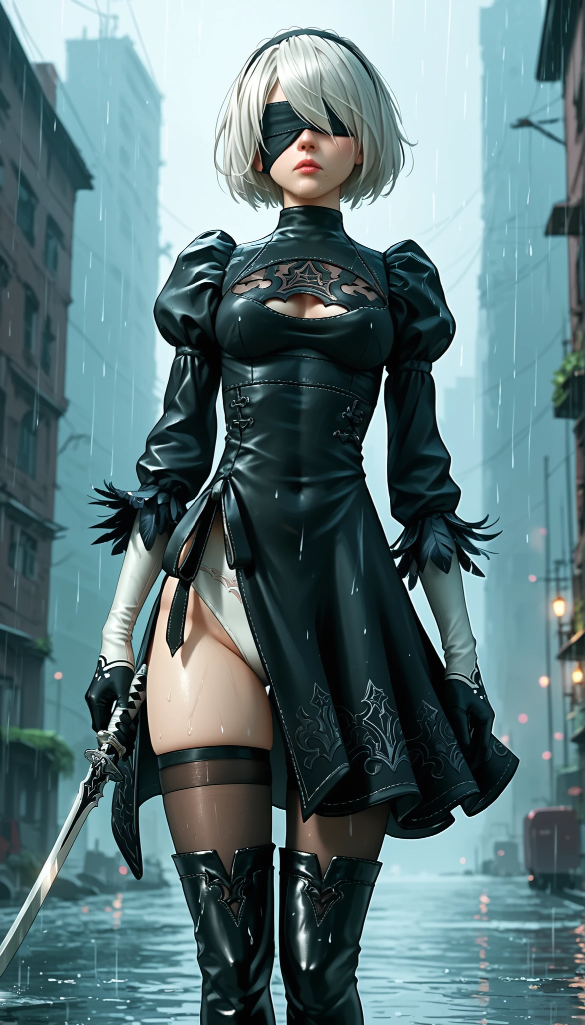 ((best quality)), ((masterpiece)), (detailed), hot young curvy girl, black lava outfit, stocking, white latex slime, beautyful face, high heels, (( long length hair)), ((detailed eyes)), lightning in the background, ((dark castle in the background, ((lace thigh fix), garter belts (((the clothes melt off her))), (((black paint splattered on it))), (flying dragon in a background), white damaged corset, ((her clothes were torn in several places))), high heels boots,white latex lingerie, (nun costume), (((wearing a black mask))), venom, white dark venom, ((black lacy brassiere)), perfect detailed , (detailed eyes), (((platform high heels boots))), hot long legs, ((full body)), hot ass, ((it is photographed from back)), (standing), ((fullbody)), white latex, erotic pose, white corset, (((stockings))), ((( holding a black latex horror umbrella)))