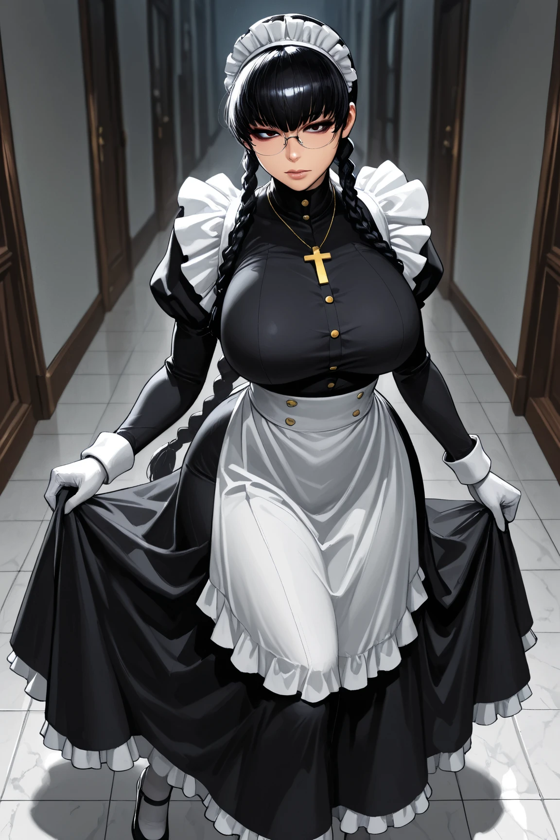 (Highly detailed CG unity 8k), (highest quality),(very detailed),(ultra high resolution), 1 female, (white cloth gag:1.4), rope bondage, breasts rope bondage, hands back rope bondage, leg rope bondage, thigh rope bondage, bust rope bondage, feet rope bondage, Arms behind the waist, bound wrists, ankles rope bondage, Legs rope bondage, Tie your ankles, Black Hair, Gorgeous wedding dress in pure white, White wedding veil, Wedding Tiara, (white stockings:1.4), White garter belt, teary eyes, church, altar, standing pose, (Floor-length skirt:1.3), tall,