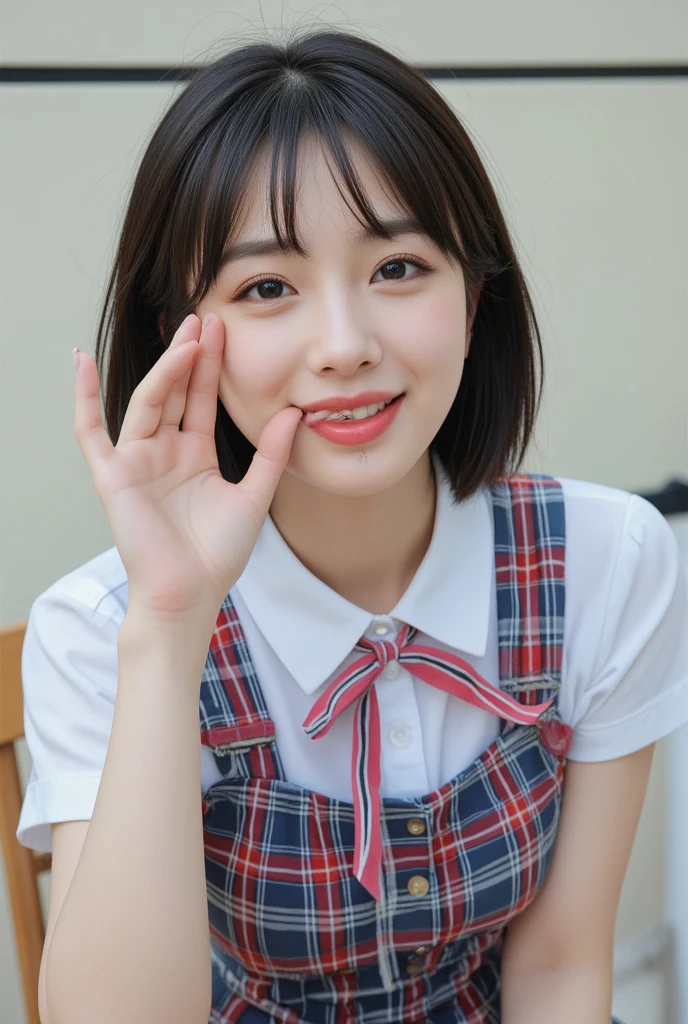 Top Quality, Masterpiece, Super High Resolution, (Photorealistic:1.4), Highly Detailed, Professional Lighting Smile, Masterpiece, Top Quality, (Low Angle), Low Angle, Shot from the Floor, ((Super Detailed Face, Detailed Lips, Squinting, Double Eyelid), ((One Girl)), Top, (Japanese Girl_Woman:1.1) Japanese girl, Junior high school student, Sailor suit on upper body, Sailor suit, Female genitalia visible, Legs spread wide, Cunt overflowing with love juice, White fluid flowing from cunt, Female genitalia wet and shiny, (Attractive Japanese women pictures), Female genitalia fully visible, Showing off skin, Embarrassed expression, (Japanese girl_woman:1.1) Blushing, Aww face, Open mouth wide, Ecstasy, Sticking out tongue, Sexual expression, Spreading legs wide, (((spreading vaginal vestibule with fingers to show))),,Vagina fully visible, ((only one person)),,Vagina fully visible, Very much pubic hair, Pubic hair is black, (((your )))), ((crotch open)),,female genitalia fully visible, ((one person)), very detailed, octane rendering, legs open, crouching, female genitalia exposed, semen on cunt, vibrator in cunt, girl holding vibrator