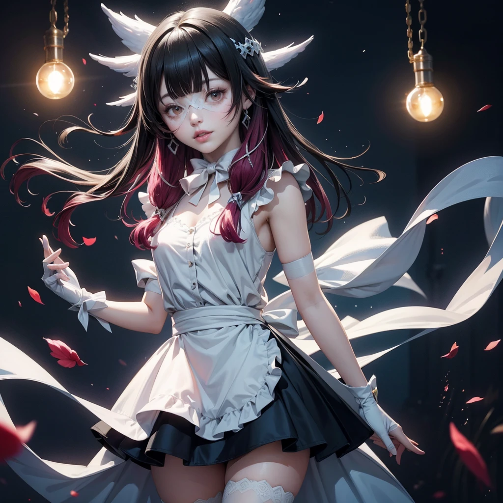 {(japanese young girl)}, (She is fused with futuristic Gundam mecha:1.1), white theme, with headgear, with v-fin , ((unarmored cleavage)), ((unarmored stomach)), ((unarmored upper arms)), ((unarmored face)), (unarmored hands), (unarmored waist), ((unarmored thighs)), (unarmored ankles), japanese girl wear white micro bikini, crawl on all fours:1.3, open legs:1.3 full body:1.5, ,destroyed city background, multilayer textureperfect proportions, octane rendering, duotone lighting, Low ISO, wide aperture, White balance, Rule of thirds, ultra HD16k, HDR (High Dynamic Range), Ray Tracing, nvidia RTX, Super Resolution, Subsurface Scattering, PBR Texturing, Post Processing, Anisotropic Filtering, Depth of Field, Maximum Clarity and Clarity, High efficiency subpixel, subpixel convolution, particles of light, light scattered, Tyndall effect, full body:1.5, doggy style, cute, (cute:1.2), (bob cut:1.3),Braid, Black Hair, Thick eyebrows, Light-colored irises, Big, bright black eyes, Long eyelashes, Small, light-colored, natural lips, (Average face of Japanese idols), (The uniquely Japanese childlike face:1.3), (baby face), Wide forehead:1.2, Plump Cheeks, Small jaw, visible side boob, (attached huge weapon on back),looking at viewer,Focus on the eyes,with sleek and menacing design, (Four perfect fingers, One thumb),
