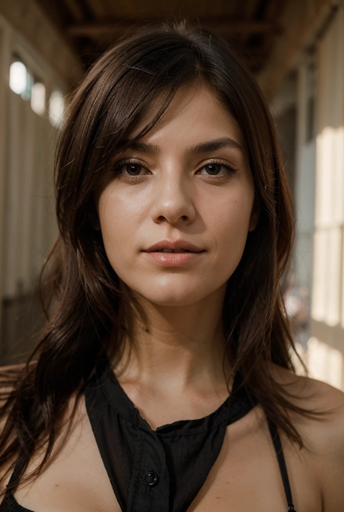 Photo d'une femme sexy, 25 ans, posant devant un bar, Portrait de Joana Plankl, cheveux bruns et grands yeux, Brust en C-Cup , selfie, Regard séduisant dans la caméra, maquillage naturel, regarde directement dans la caméra, maquillage subtil, superbe photo de tout le corps, beau cul, beaucoup de peau nue