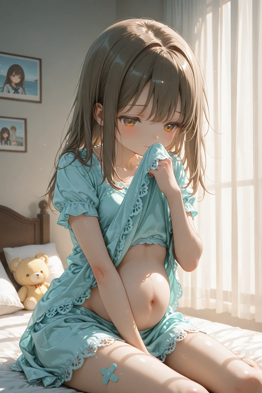 Reasonable, Super detailedな,(In 8K:1.3),Masseter muscle area,(masterpiece:1.2)、(Highest quality)、4K、Super detailed、(Movement Structure:1.4)、(Shining Lights、Atmosphere lighting), High resolution, Best Quality、(One girl:1.4),Super detailedな,Bright colors、Treebreak Production Art、(Warm color light source:1.2),High-level image quality、Fine image quality、Intricate details,Volumetric Lighting,Realism BREAK、Profile、 (Idol face:1.2)、(15 years old:1.4)、Very beautiful face and eyes, Beautiful images、 natural make up、big eyes、 taking a bath、(Baby Face:1.5)、(Big Tits:1.2), (curvy body)、(glossy skin :1.5)、(White,Good, fullback panties:1.5), (Gorgeous Bedroom:1.2) 、 (pink hair,blunt bangs,medium hair)、 (orgasm face)、(White skin:1.4)、(overhead shot:1.2)、kneeling