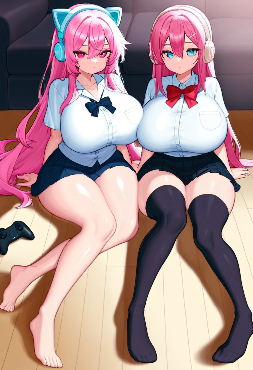 (Private 4K)、(High resolution:1.2)、(High freshness:1.2)、、(Whole Body Ezbian:1.2)、(Two Women:1.6)、((Woman with exaggerated big physique))、(Super big breasts fully opened:1.8)、abnormally developed muscles,,Barefoot woman, , Big arms、(Huge muscles:1.4)、(Dynamic pose:1.2)、(Women embracing each other with all their might:1.8)、(Small size school uniforms:1.8)、(classroom:1.2)、(Trance:1.2)