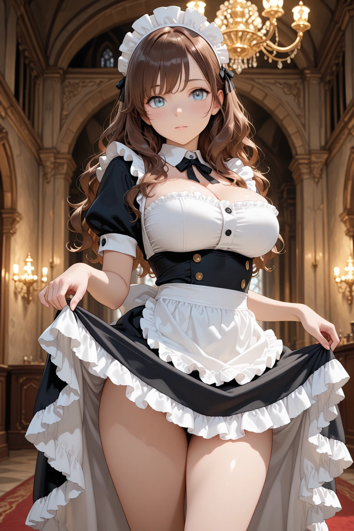 (1 girl、Dwarf girls、Sapphire eyes、Light Brown Hair Color、long hair、C-cup beautiful breasts、lolita dress、The Elegance of an Aristocrat)