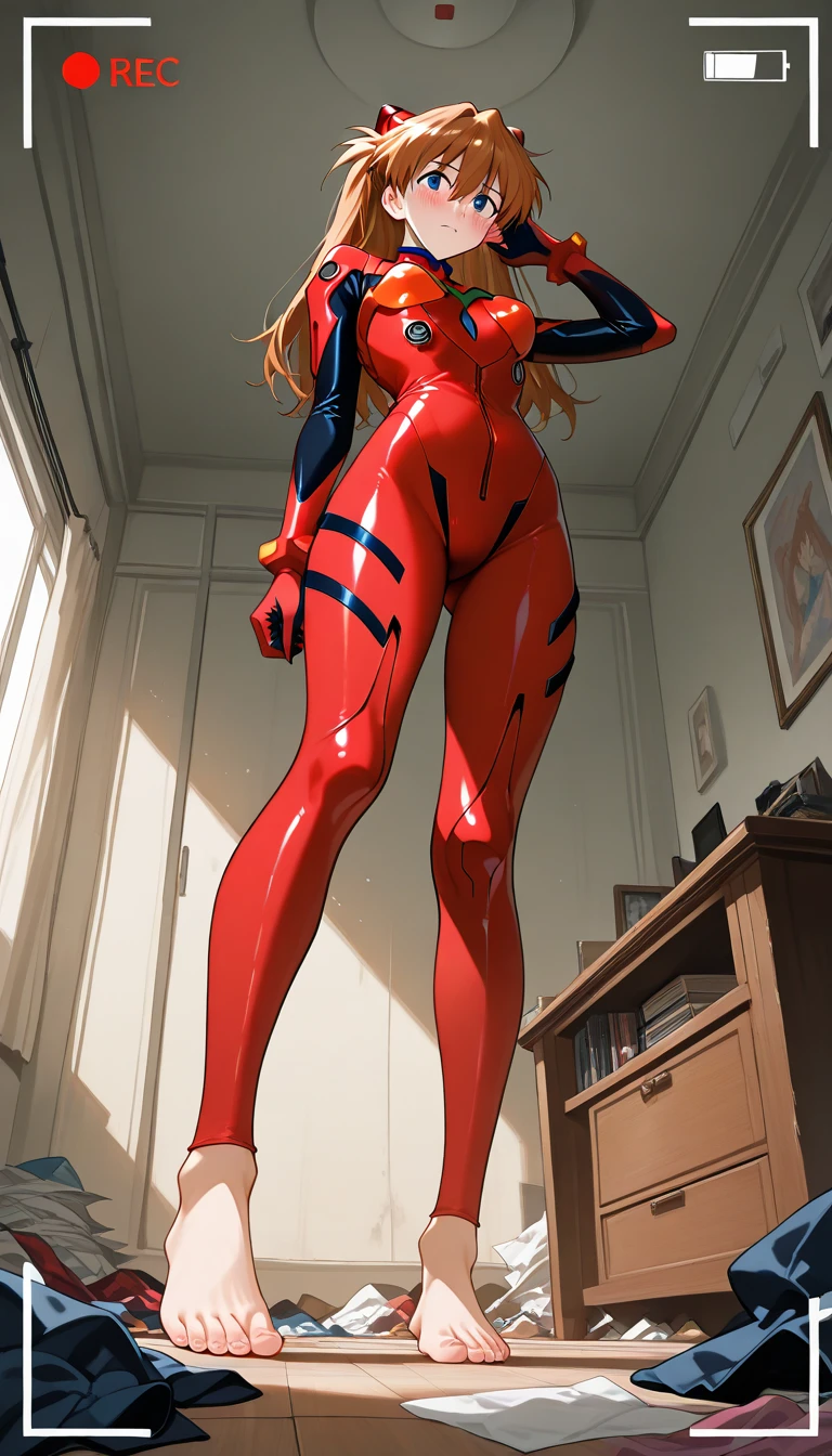 UHD, retina, anatomically correct, textured skin, masterpiece, accurate，SOLO，high quality,extremely detailed，(A robot female),(Iron body:1.7),(shiny skin:1.8),(bright light),(Spreading legs:1.7),[detail face],(petty human face:1.7),(Police type robot)(Blue and white)
