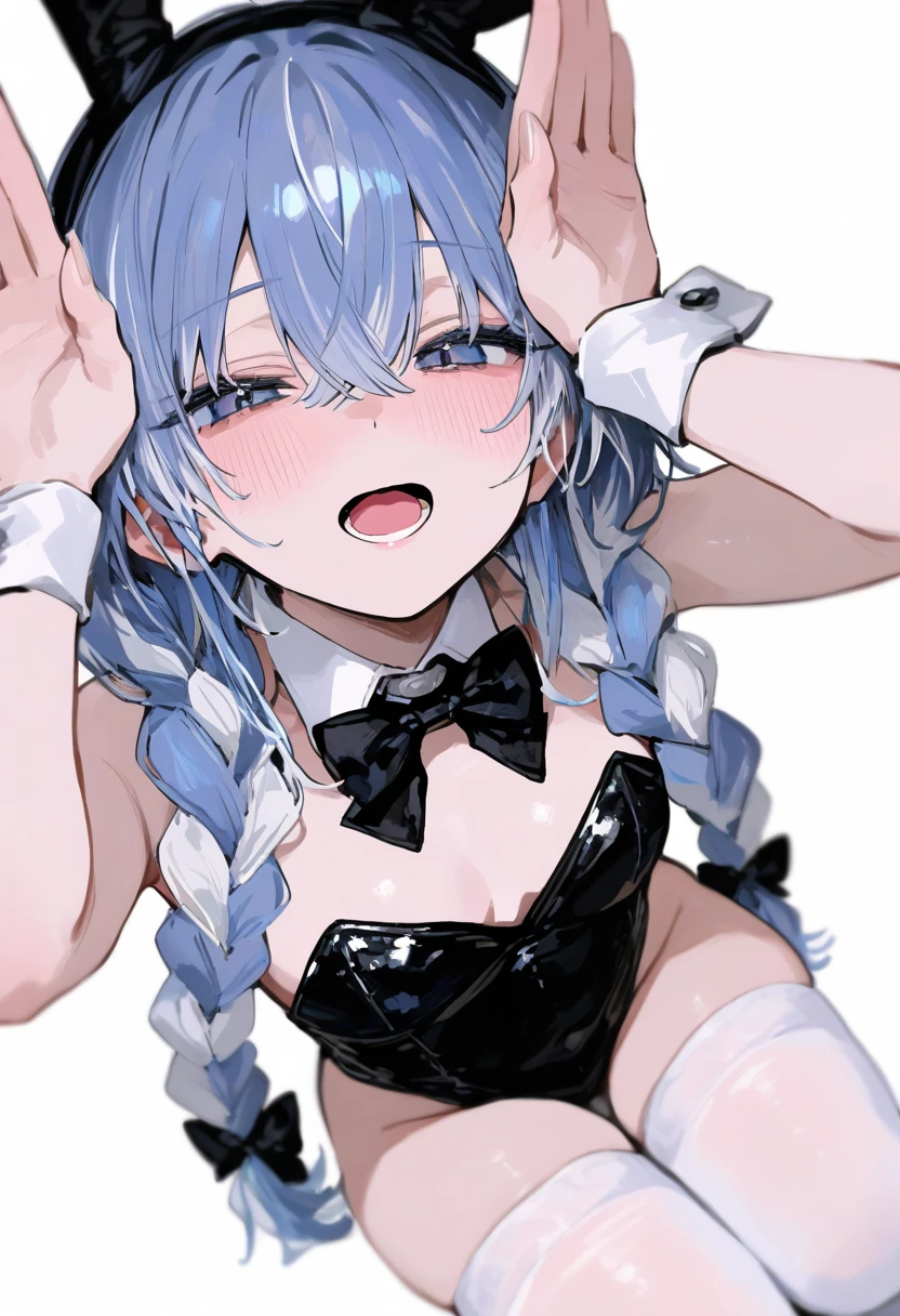 (((masterpiece))),(((best quality))),(ultra-detailed,high resolution:1.2),(illustration),((an extremely delicate and beautiful)),(detailed background), (((((hug from behind)))), sex from behind, standi,hetero, ((((1petit girl,short stature)))), ((((silver wolf/(Honkai:star rail/)))), (slender body:1.4), (long hair,pony tail),drill hair,grey hair, grey eyes, ((((flat chest)))), hair between eyes, eyewear on head, covered navel, collarbone, pale skin,shiny skin,((She wears one piece swimsuit,frilly swimsuit, hair ribbon)), ((((panicking)))), (wavy mouth), open mouth, (trembling), (cum on clothes,cum on body,excessive cum:1.4),cum facial,bukkake,cum on hair,cum in pussy, clothing aside, clothed, (1old man,tall stature:1.4),large penis, he looks ahegao, text,