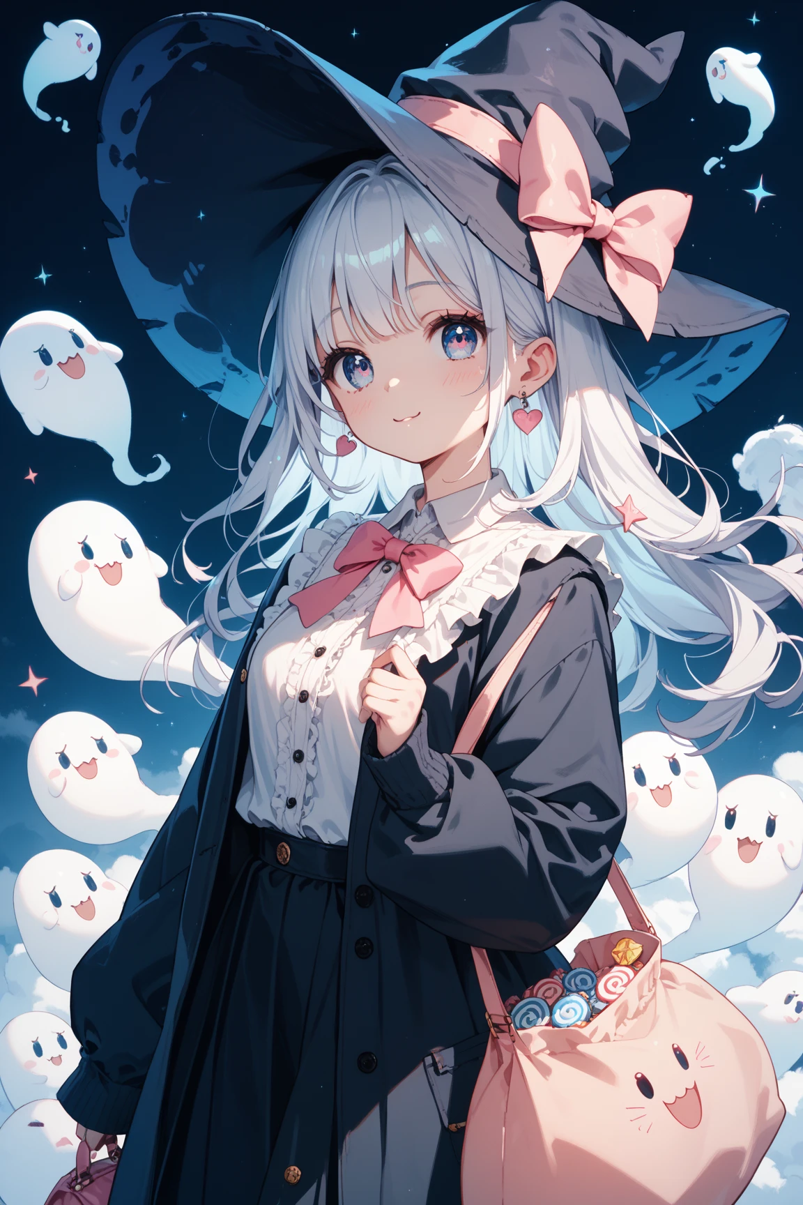 beautiful illustration, best quality, pretty girl, outdoor, night, ghost, scary, sprint, (tears:0.8), short twin tails, panty shot, white pants, thighs, straddle, over, jump