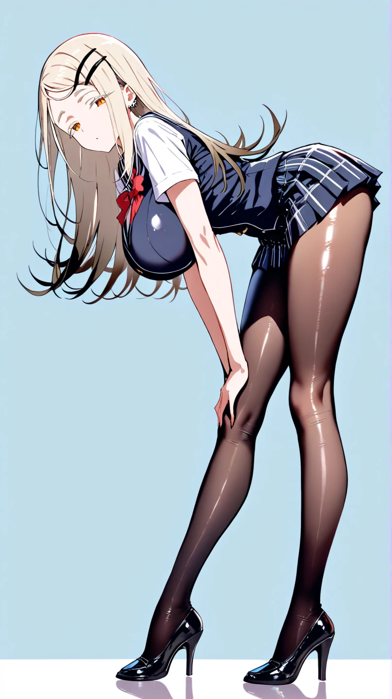 (SFW), (Masterpiece: 1.2), Best Quality, Masterpiece, High Resolution, Original, Highly Detailed Wallpaper, (Super Detail), (Best Illustration), (Best Shadow), (Realism), Small, Perky Breasts, School Swimsuit, Mad Face, Yandere, Sweating, Crying, Blushing, Black Derby Tie, White Collared Shirt (Brown Eyes), 25 years old, Peace with both hands, (Peace Sign), Crotch opening, squatting, squats