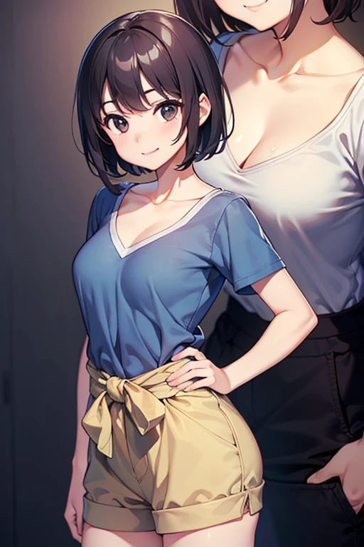 1boy,1girl in、Complete human body、​masterpiece, top-quality, hight resolution, 1girl in, Upper body peephole door, Open the door, doorways、Little Beautiful Girl、Dark hair、Shortcut Hair、cute little、Plain white wet oversized loose T-shirt、((((Yor, Sweat,steam,Lower grade)))),Sneaky macho faceless man standing behind a girl and putting his hand on her shoulder、tall dark-skinned man、Middle-aged man in bikini swimsuit、the man grins、man with beer can、Drunk man、Half-naked man、Standing Back Sex,痴女、(Cinematic Digital Artwork: 1.3), High quality, masutepiece, of the highest quality, Super Detail, Illustration, [4K Digital Art]、 lndswgnr, (Sharp Focus: 1.5), (Moody lighting:1.2), depth of fields, Bokeh, 4K 、High resolution, ultra-detailliert, the Extremely Detailed CG Unity 8K Wallpapers, Realistic, Photorealsitic, Raw photo, beautifull detailed face, pale skin, realistic glistening skin, Detailed Cloth Texture, detailed hair texture, Perfect body, Beautiful face, acurate, Anatomically correct, Highly detailed face, Eye and skin texture, Natural neck length, (Beautiful eyes), (Beautiful hands), (Glossy skin:1.2), thin legs, Thin feet, Detailed people、A detailed face、细致背景、 



(Live action、Intricate details)、




(((Ahegao, , Sweat, steam, Lower grade)))