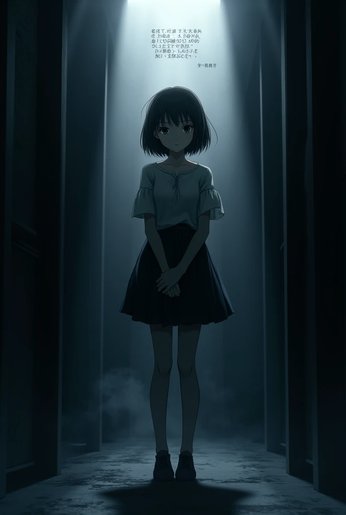 make an anime style girl being hanged
