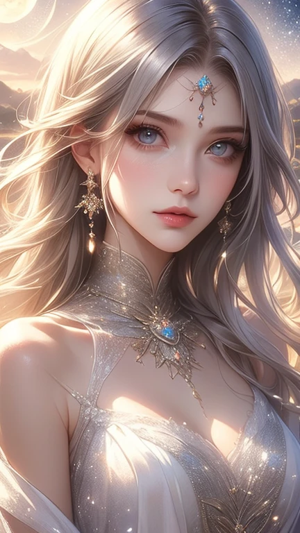 A beautiful royal princess portrait, highly detailed curly braided hair, shimmering clear eyes, hair adorned with exquisite floral artistry, crystal and diamond jewelry, hyper detailed, masterpiece, 4k, high resolution, soft lighting，16 year old.