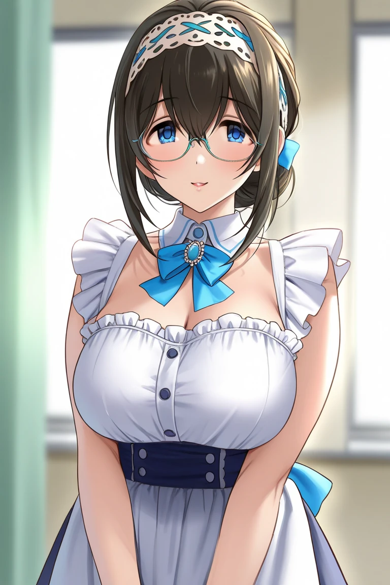 (masterpiece, Highest quality:1.2),figure,8K,High resolution,One girl,alone,Upper Body,(Portraiture:1.2),Takao \(Kantai Collection\),Brown Hair,blue eyes,short hair,Large Breasts,Long sleeve,Have,Black gloves,Black knee socks,mini skirt,Blue Skirt,uniform,beret,Garter Straps,Blue jacket,Blue hat,Pencil Skirt, Panty shot、plump、No bra