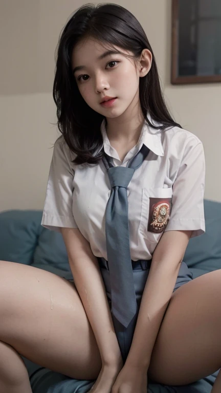 Masterpiece，Highest quality，Official Art，Highly detailed CG Unity 8k wallpapers, Best Quality, 8k, 12 Year Old Naked Girls, tits小さい, Black Gothic Lolita Maid Outfit、Raw photo, Absurd, Award-winning portraits, A shy smile, Solo, , , Delicate girl, upper body, Digital SLR, Looking at the Viewer, Frank, Sophisticated, Thin arms, maid Cafe, (Detailed eyes and face:1.0), (Senile:1.1)、((NSFW:1.7、Real))、1 Girl, ((Schoolgirl uniform)), View your viewers, Young face、Satisfied expression, (( Spreading legs、With legs apart、Mainly crotch)),Show your chest、、tits、Small breasts、、((Genitals))、((((10 years old)))))、(((Genitals)))、(Pussy line)、((((Japanese elementary school students、She has a bun hairstyle、Japanese Junior Idols、I was in ecstasy.....、、I feel ecstasy、