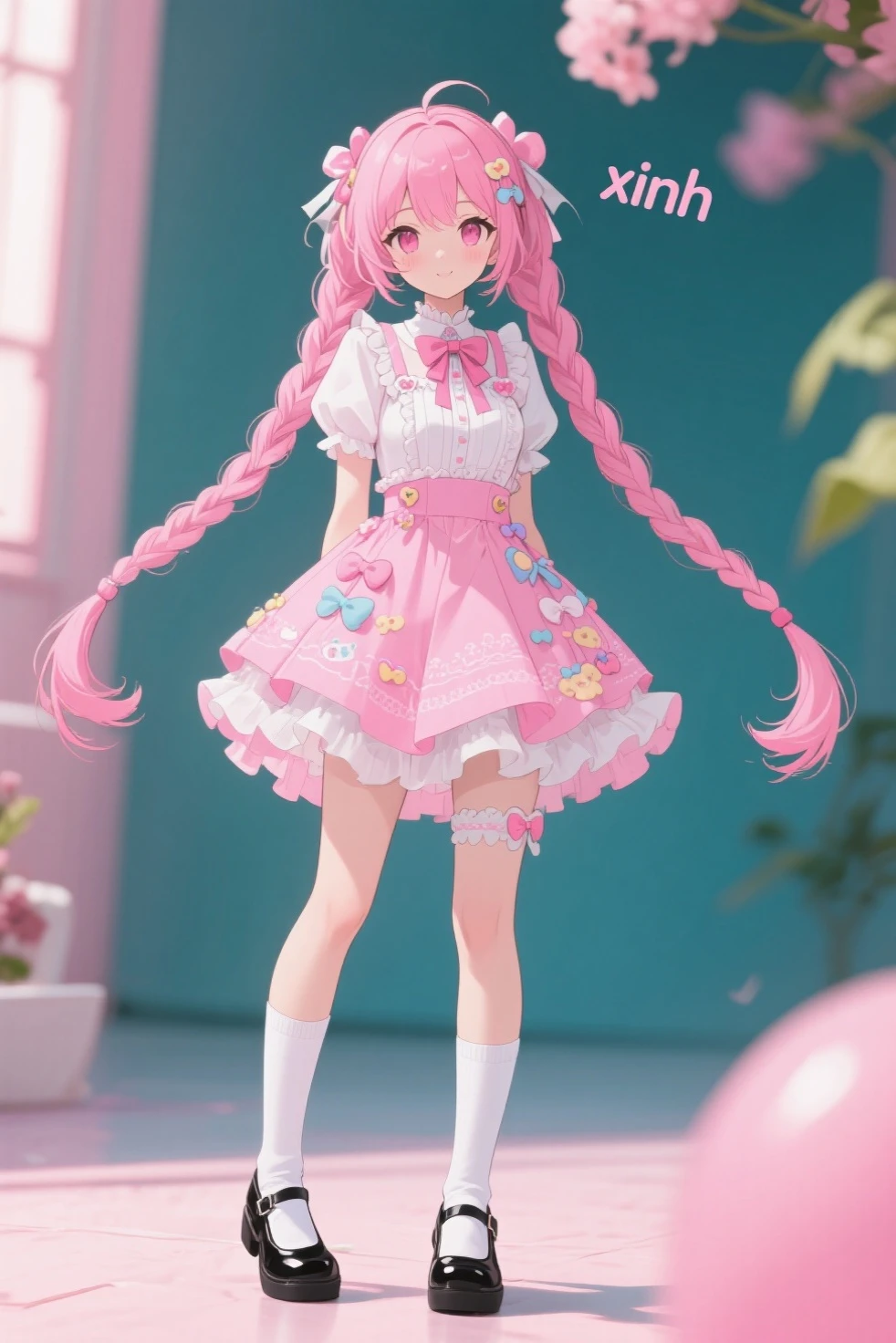 ((gal, 2girls)), (petite kawaii, bishojo), (shy, cute face), (one eye closed), ((masterpiece)), (best quality), (ultra detailed), ((highres)), (exquisite), (depth), (high standard), (beautiful and aesthetic), (super detailed skin), (perfect anatomy), (full body), (blush), (short sleeve, serafuku), (ankle socks), (big bow in hair), (lipstick), (class room), (short low twintails), (perfect hand)