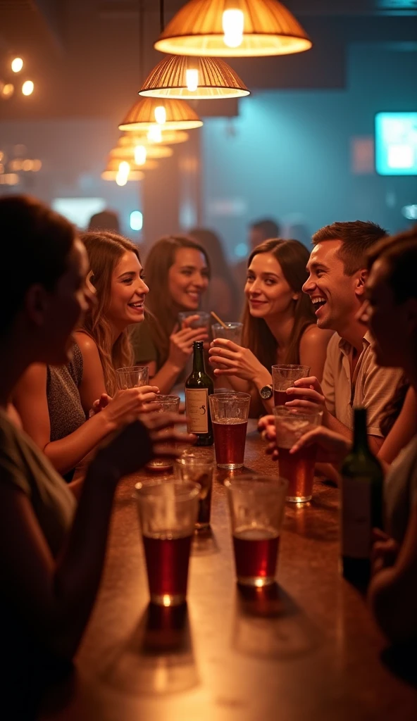 friends drinking at a street party