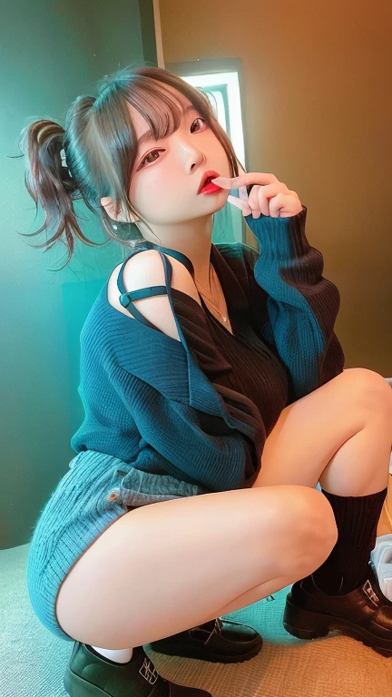 1girl,masterpiece,best quality,4k,8k,realistic,<lora:tongue:0.9>,tongue,open jacket, t-shirt, arms behind head,
ayu, <lora:ayu:0.8>,
<lora:exposepanty-strong:1>,accidental exposure panties ,
<lora:NegStd3:0.6>,
<lora:asianGirlsFace_v1:0.6:FACE>,