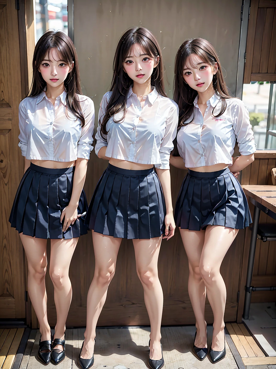 (((Lift the skirt bigger and bigger,、Show your panties to the camera)))、(((Dark blue school uniform、White blouses、Cute white white short sleeve blouse with red ribbon、1girl in、20yr old、short loose socks、dark brown loafers)))、ultra-detailliert、​masterpiece、top-quality、超A high resolution、8K high image quality、Photogenic clarity、Real live-action、(((The panties are light blue panties made of lace material.、String panties)))、(((See all panties)))、(((The skirt is definitely worn)))、(((Lift skirt hem)))、A detailed eye、gradients、Spring outdoor、Exclusive Cafe、huge tit、perfect anatomy body proportions、nffsw , Nikon Z9 80mm Lens , masutepiece、Model Standing、Tiny panties、Small micro panties、Pubic hair can be seen through the lace of the panties、Sit in a triangle with your thighs slightly inward、Focus on panties、too bright natural light、Detailed lace panty pattern、black panties that dig into the pussy、(((Lifting skirt while standing to show off panties to camera)))、(((Beautiful alignment and snow-white teeth)))、Ultra slim body Gcup bust、Body shape of slim model、Beautiful posture、20yr old
