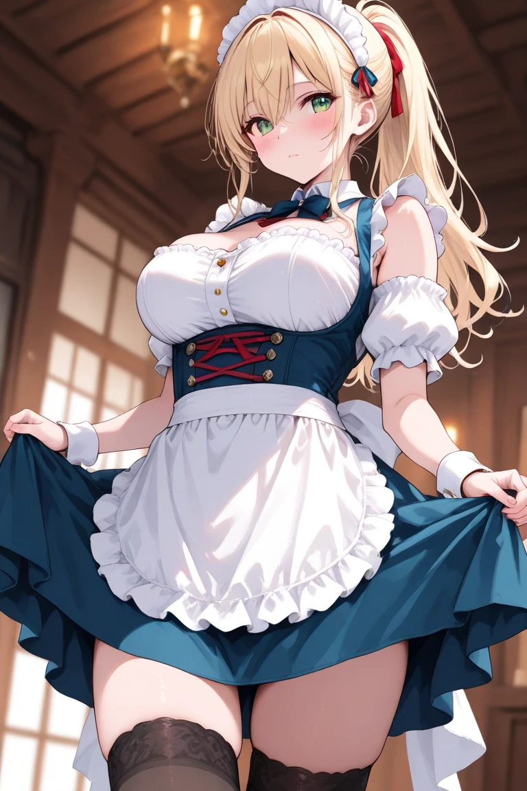 1Girl, pecorine_(princess_connect!) , princess_connect!, big breasts, cowboy shot, masterpiece, best quality, very aesthetic, absurdres
