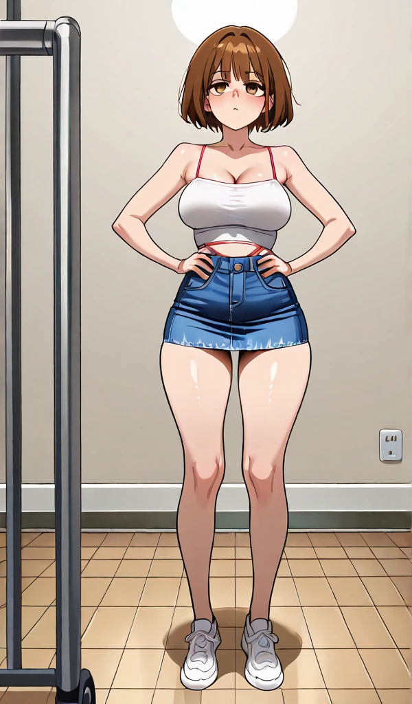 ((best qualtiy, 8k, tmasterpiece:1.3)), (Flower Cap:1.3),Focus:1.2, perfect figure beautiful woman:1.4, Cocked buttocks:1.2, ((Cut hair in layers:1.2)), , (dark Street:1.3), Highly detailed facial and skin texture, full bodyesbian,A detailed eye, 二重まぶた,Whiten skin,long whitr hair,(with a round face:1.5),(Loose crop top,shorter pants:1.6)pornography