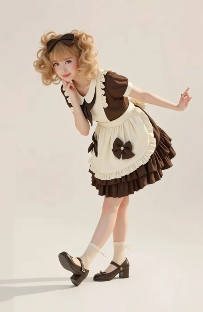 young woman, Orange Hair, Hazel Eyes, (Gingerbread Dress) kitchen