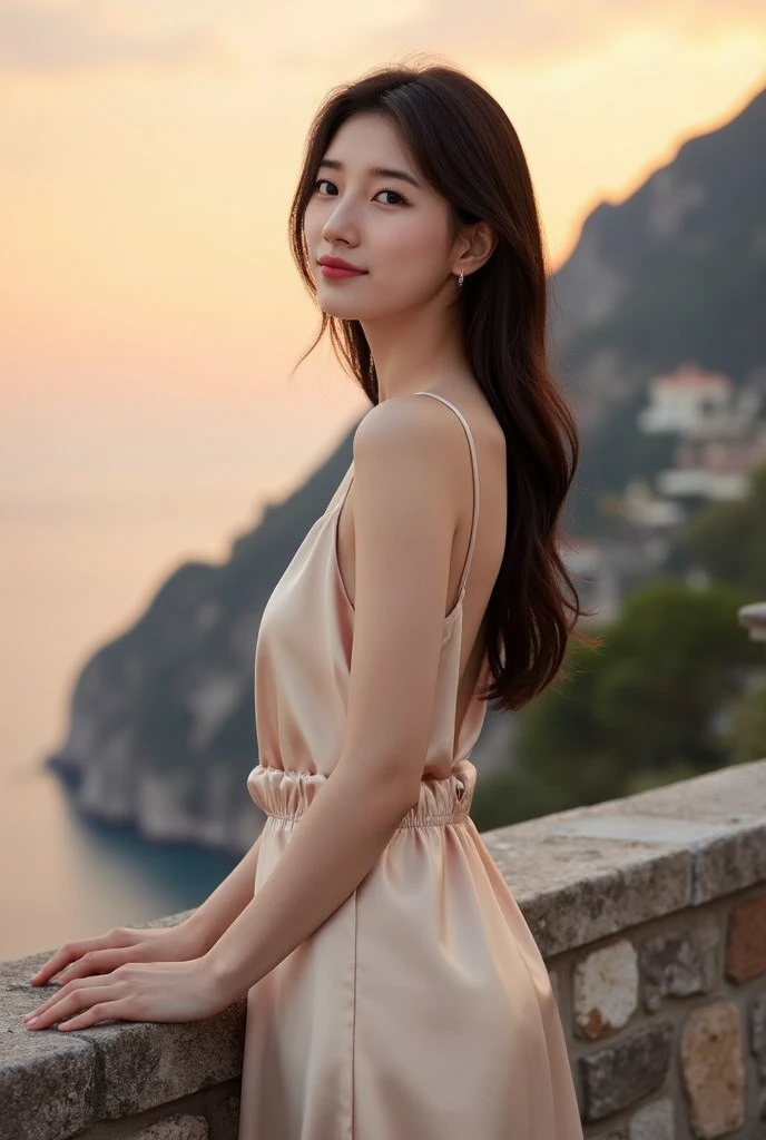 <lora:yangmi2:0.92:lbw=1,0,0,0,1,1,0,0,1,1,1,1,1,1,1,1,1>yangmi face,yangmi body,good hands,perfect hands,
pose,supermodel,
There's a beauty standing on the Brooklyn Bridge in New York, the city that never sleeps. She's like a delicate bloom in a sea of concrete, a beacon of beauty in a world of hustle and bustle.The sun is slowly setting, painting the sky with a rainbow of colors that reflect off the waters of the East River. The bridge is bathed in a golden hue, and the beauty stands there, taking it all in. Her long, wavy hair flows in the gentle breeze, and her eyes sparkle like diamonds against the backdrop of the setting sun.She wears a simple yet elegant dress that flows with her every movement, a testament to her effortless grace. She seems to be suspended in time, a moment captured in all its glory, the perfect combination of natural beauty and urban decay.Around her, the city rumbles and buzzes, but she remains unperturbed, lost in her own world. She's the picture of stillness amidst the chaos, a study in contrasts that only adds to the allure of the moment.The camera captures her profile, the perfect curve of her cheekbone, the delicate arch of her eyebrow, and the soft, inviting smile that plays on her lips. It's as if the world has paused to take a breath, to appreciate the beauty that is both ethereal and earthy, delicate yet resilient.She turns her head slightly, her gaze fixed on something in the distance, her expression unreadable. The setting sun casts a warm glow on her face, highlighting her features with an almost angelic radiance.As the scene fades to black, you can almost imagine her walking forward into the night, leaving only a trail of captivating beauty in her wake. She's not just a beauty, she's a symbol of hope and resilience in a city that never stops chasing its dreams.
(black hair:1.34),
(white dress:1.9),(white skin,),(pov:1.34)
smile,
(looking at viewer),
supermodel,
(depth of field:1.69),(long exposure:1.2),(dynamic motion:1.13),(Extreme Aestheticism:1.93),offical art,first person view,blurry background,(professional photograph:1.5),
(8k, RAW photo, best quality, masterpiece:1.2), (realistic, photo-realistic:1.85), (ultra-detailed:1.5), highres
<lora:epi_noiseoffset2:1>