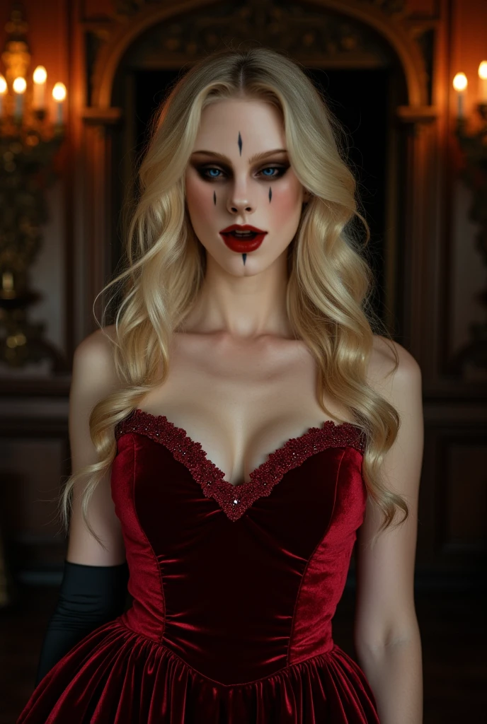 Blonde with long hair, succubus 
