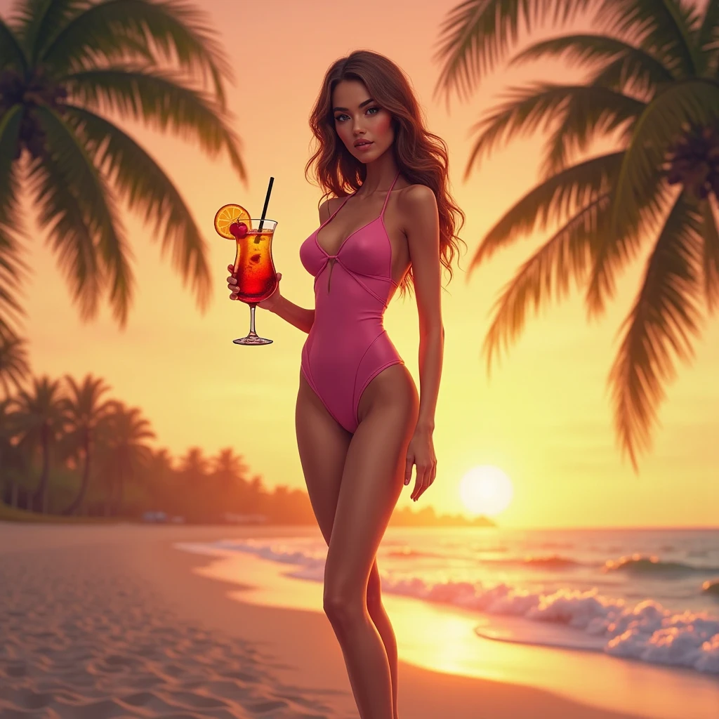 (best quality,4k,8k,highres,masterpiece:1.2),ultra-detailed,(realistic,photorealistic,photo-realistic:1.37),sexy bimbo,feminine beauty,buxom lady,voluptuous woman,eye-catching outfit,big breasts,big butt,goddess-like figure,perfect curves,enticing curves,ravishing physique,flamboyant attire,revealing outfit,provocative clothing,nipples barely covered,hot dog stand,beach setting,lively atmosphere,bustling crowd,energetic vibe,horny men,long queue,eager customers,mad wives,jealous glares,summer beach colors,vibrant surroundings,endless sun,scorching heat,brilliant sunlight,sultry breezes