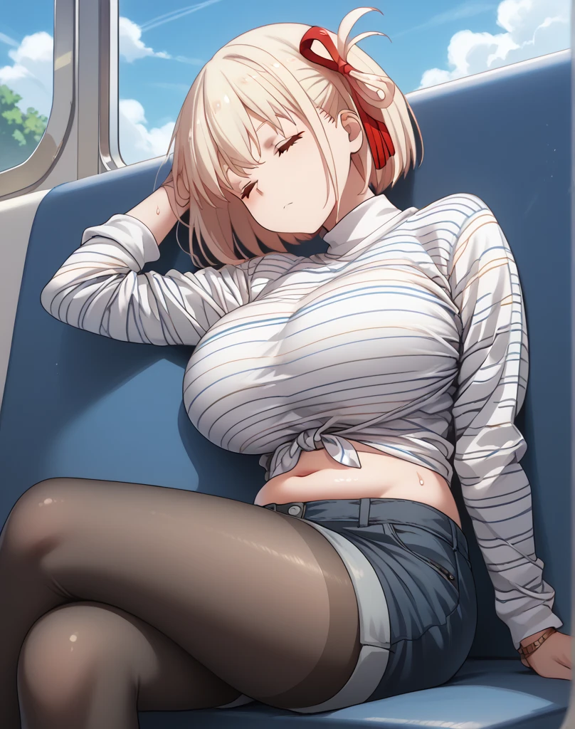 giantess, Only one girl,((((hugebreast),,Black underwear,navel,Thighs,Lying down, , (character Sleeping girl on a mountain top next to a city))), (Super huge high school girl bigger than a island)), Pleasure, Trying to crush a miniature metropolis, (destroyed city)), erect nipples, Long legs, Tightens abs, crash city, tiny city, micro city, skinny pants, big assa, city, (Sweat)), (Falling sweat))), Thighs, giga giantess, huge craters, Woman crushing a building, Steam from the body, ravines, cracks in the ground, earthquak, blue sky, City, (Background on the street)), (The Girl Who Crushes the City))), Tuscaloosa_kantaicollection, first-person view, first-person view, anime, first-person view, anime, best quality, masterpiece, highres
