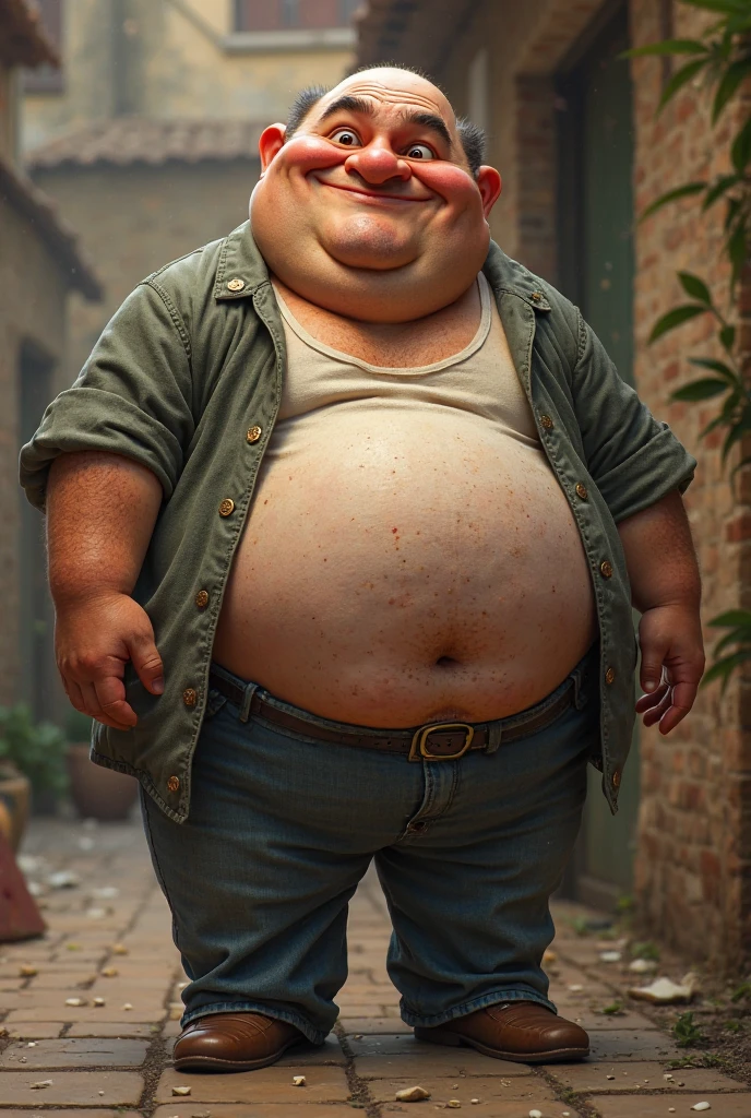 Big ass, big nose, in the kitchen