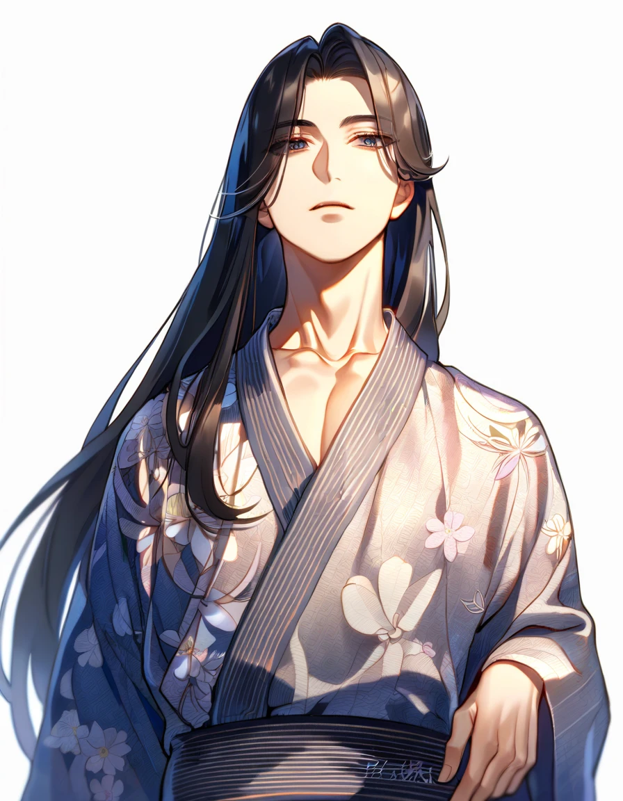 Masterpiece, Superb Style, Two Men, Chinese Style, Ancient Chinese, Black Hair, Gray and Blue Eyes, Split Hair, Long Hair, Long Bangs, High Ponytail, Handsome, Masculine, Gentle, Tall, Quiet, Cyan Robe, Outdoor, Wind Comfort, Young Man, Sad, Posture, (Hanfu, Ming Style), (Ming Architectural Background)