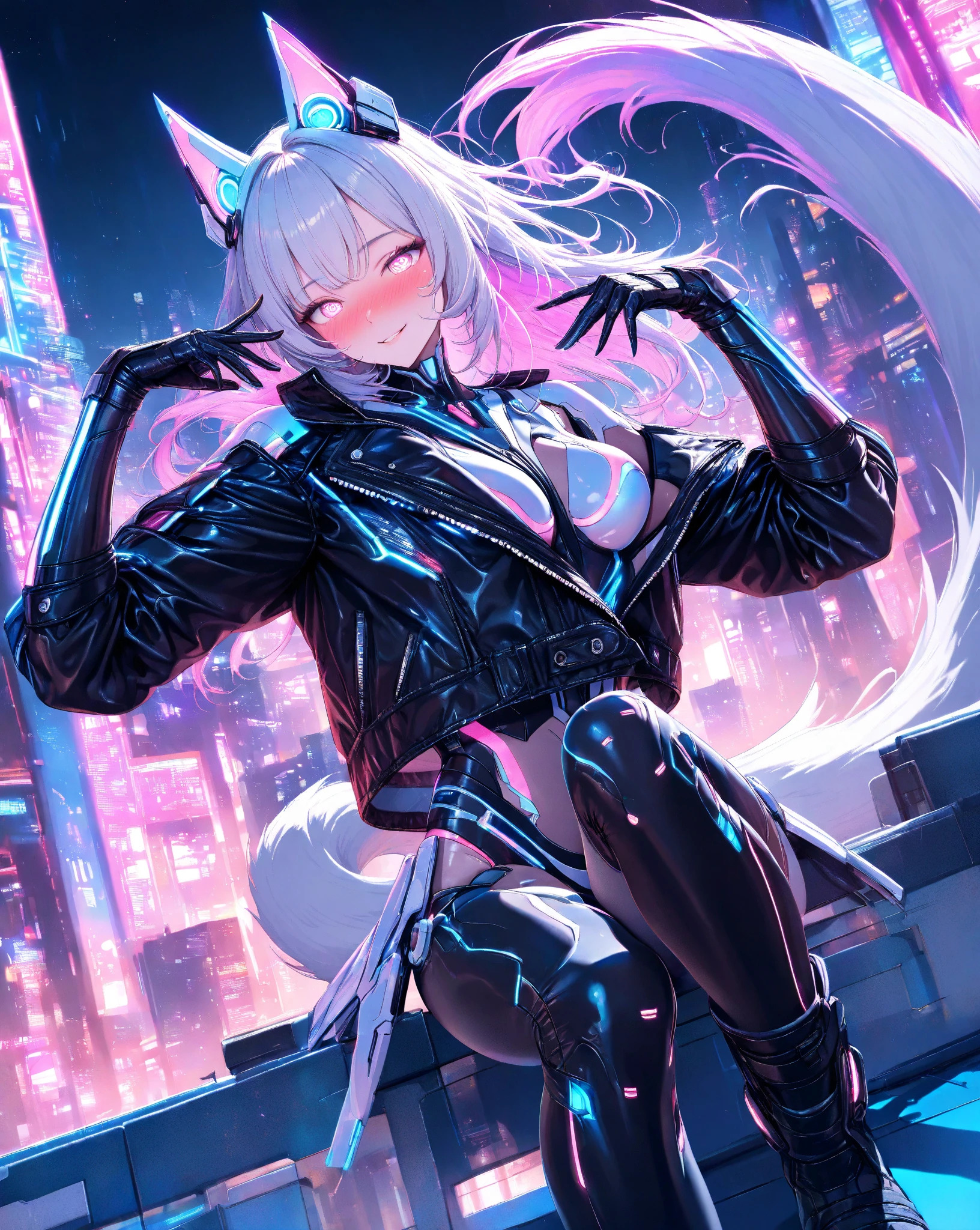 RAW, Masterpiece, Ultra Fine Photo,, Best Quality, Ultra High Resolution, Photorealistic, Sunlight, Full Body Portrait, Stunningly Beautiful,, Dynamic Poses, Delicate Face, Vibrant Eyes, (Side View) , big breats, cleveage, she wears futuristic Batman costume, skinny leather pants, turtleneck top, off shoulders, Batman ears, sitting on a leather sofa, very detailed background, detailed face, detailed busy background, messy, gorgeous, Milky white, high detailed skin, realistic skin detail, visible pores, sharp focus, volumetric fog, 8k uhd, dslr, high quality, film grain, fair skin, photorealism, lomography, in a future dystopia sprawling metropolis, seen from below, translucent