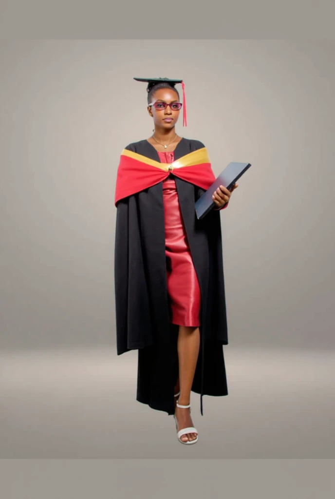 A graduation gown with the name Pamela and class 24