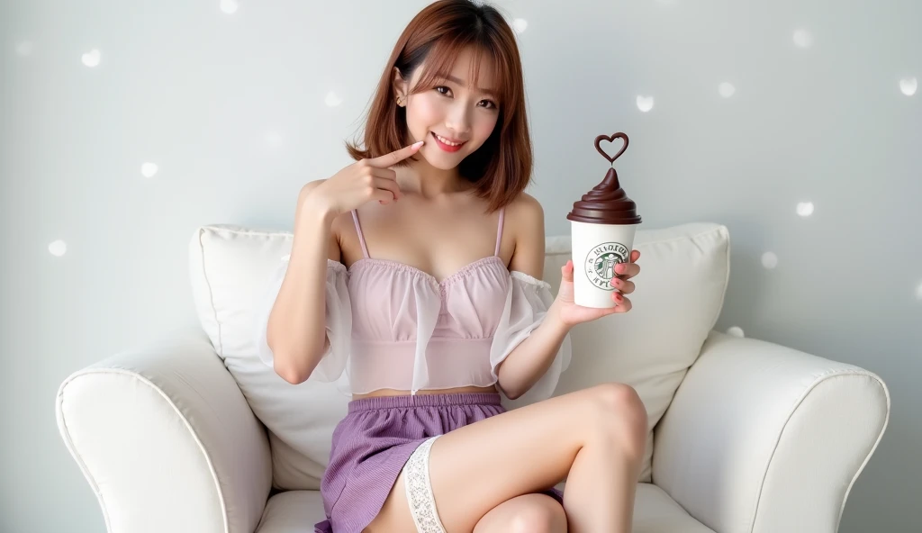 nsfw
full body,(blue and purple sexy lingerie theme:1.4),(navel soup:1.3),(thong:1.3),(big boob:1.4),(cowboy shot:1.2),(slim:1.4),(drinking coffee:1.2)
BREAK
Japanese sexy girl,(ecstasy face:1.3),grin,white teeth,natural makeup,(long eyes:1.4),(squinting eyes:1.2),(pink eye shadow:1.2),(blush:1.3),glowing cheeks ,(glowing skin:1.3),(long hair:1.3),(straight hair:1.2),(black gradient hair:1.2),necklace,(earring:1.3)
BREAK
((porno magazine photo:1.3)),Starbucks
BREAK
8k,High quality, Ultra detailed, best quality, insanely detailed, beautiful