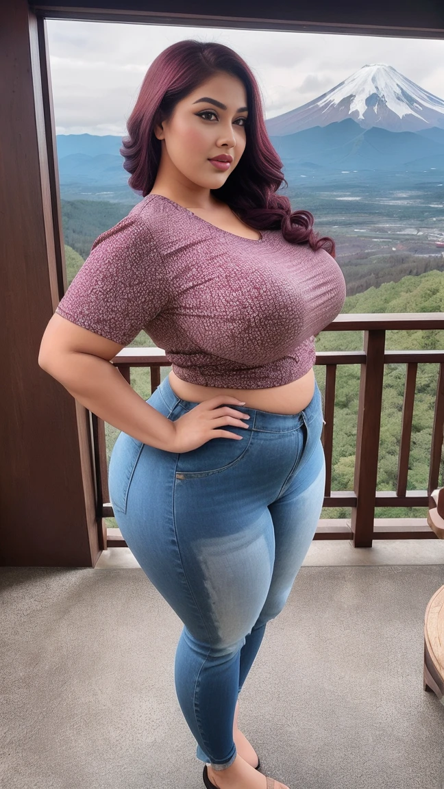 a woman standing in front of a stone wall, lorena avarez, alanis guillen, marischa becker, no clothes, full body shot close up, photograph of a techwear woman, beautiful girl, big ass, bbw, thick, thick thighs, wide hips, bbw, big , falling out the side, thick nipples, large areola, filipina, cute, chubby stomach, nipples poking out, tan skin, from front, muffin top, thick belly, oily, naked, no clothes