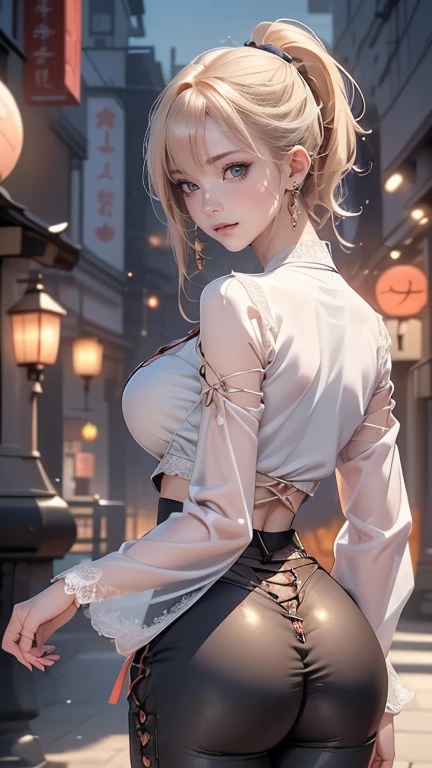 ((((masterpiece, best quality, high resolution)))), full body,Extremely detailed 8K, Beautiful girl with slender body, e-girl, (Ultra HD, Ultra-detailed, Highly detailed, Highly realistic, Ultra-realistic, photograph realistic), (1girl:1.5), (Realistic blonde hair with dark roots), wavy hair, boho bob cut,(dark makeup, pink eyeshadow), facing at camera, light smile, (white and gold outfit, see through clothes, wet skin). (space cruise)