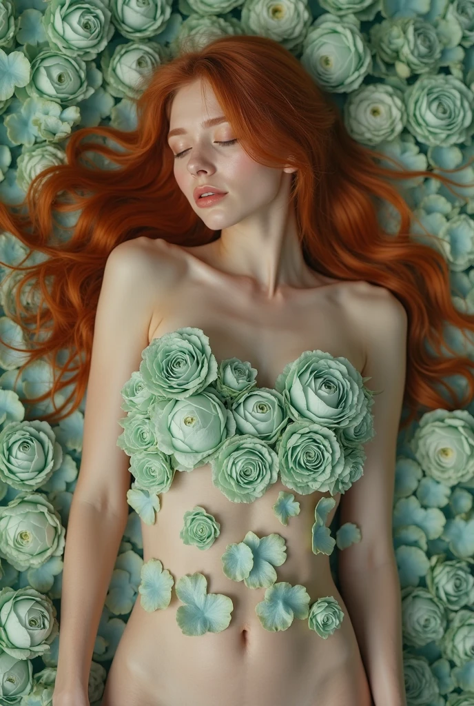 1 girl, alone, small head, high resolution, Delicate skin, camel toe:0.3, Cover the nipples:0.07, Instagram style, Small hands, woman's hand, Good player, face))),
rest
((Sliding back undercut with side parts, Light orange hair, mocha color eyes, Decide, highlighter palette, smoky eyeliner, A size breasts, ripped body)), Lie in the flowers, Cross your hands behind your head, feel relaxed,
rest
Whimsical fairy-like tulle ball gown, See-through pantyhose, Slingback heels, look back,
rest
cuckolding, rotating, (whole body),
rest
sunset, cold,