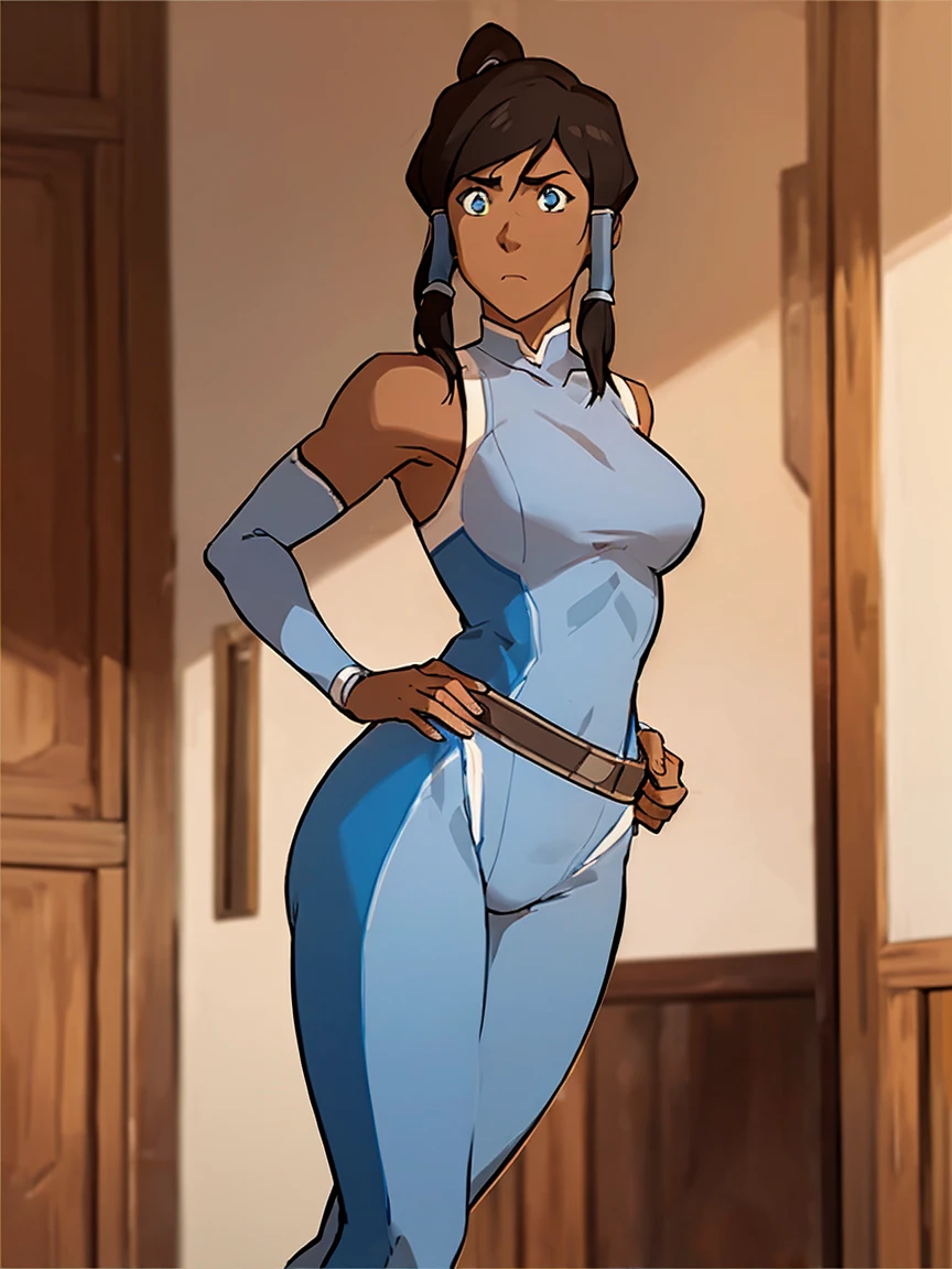 avatarkorra, korra, long hair, black hair, ponytail, dark skin, dark-skinned female, topknot, BREAK , BREAK looking at viewer, BREAK outdoors, BREAK (masterpiece:1.2), best quality, high resolution, unity 8k wallpaper, (illustration:0.8), (beautiful detailed eyes:1.6), extremely detailed face,  , (perfect hands, perfect ???????), in full growth,the city in the background,(micro skirt,bottom view:1.4),(micro bikini, medium tits,thongs,stockings,cum:1.2),heels, muscular,egs spread