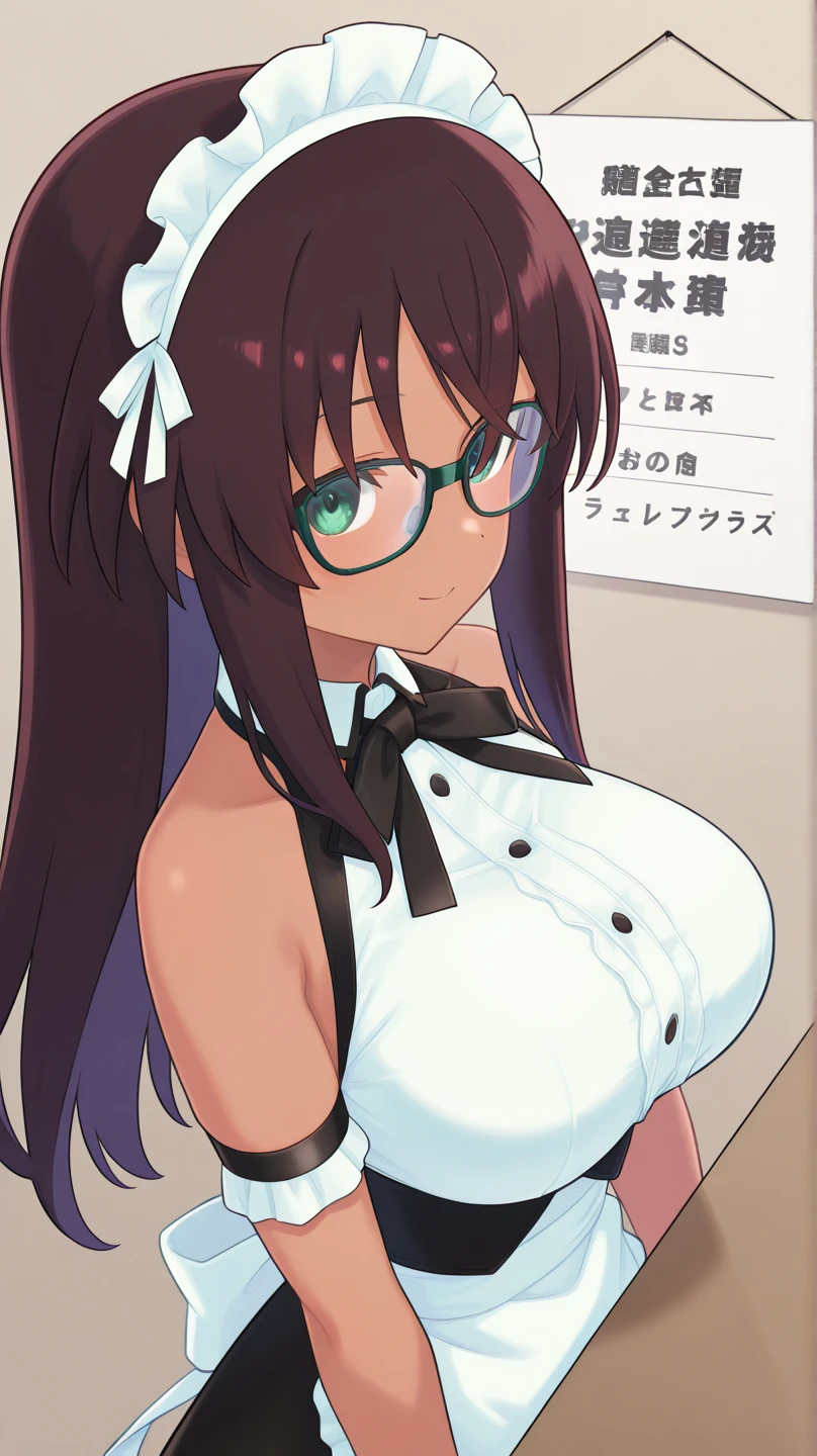 1 Female、Brown hair、Brown Eyes、Best Quality、Super detailed、8 Resolution、Raw photo、Mastepiece、Perfect Body、high resolution、Highest quality、Detailed drawing、Vibrant colors、lure、Long Hair、Black-rimmed glasses、Captivating breasts、Bunny girl