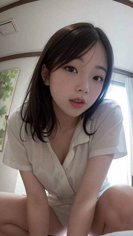 Threesome with a beautiful and cute 14 year old Japanese girl, Completely naked, Caressing the penis while giving a blowjob to a middle-aged man、Group Sexしている、It's pure and elegant、They lick each other'Body、tangled in chaos、ベットの上で寝そべりながら入り乱れてGroup Sexしている、Mr..々Hairstyle、squat、Lying down、Embrace each other、Sticking out tongue、Stylish bedroom、Group Sex、Giving a blowjob to an upright man、Spread your legs、With legs spread