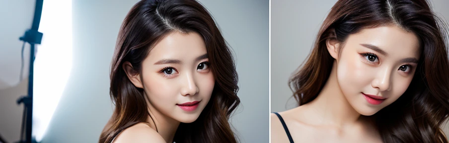 irene1, (8k, RAW photo, photorealistic:1.5), 1girl, detailed eyes, cheekbones, (slim), smile, full body, (looking at viewer), ( lip gloss, eyelashes, gloss-face, best quality, ultra detailed, , caustics, Broad lighting, natural shading, 85mm, f/1.4, ISO 200, 1/160s:0.75) <lora:irene_V70:1>