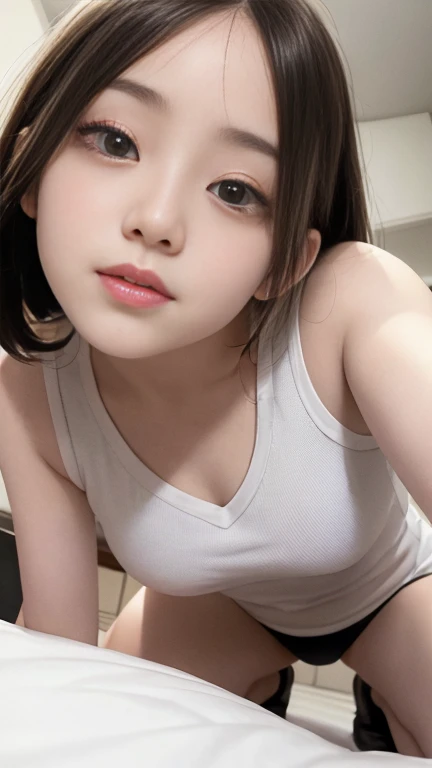 nsfw,Secret account girl。Perverted slut masturbating。Inserting fingers into vagina and masturbating violently。The woman inviting。A G-cup female college student is taking a selfie。Angle from below。真Angle from below。Open and show your。Pink bed。The photo was leaked on a secret account。My sister's room has pink walls。masterpiece, best quality, Real Image, Super detailed, fine details, High resolution, 8k,wall paper, perfect dynamic composition,(Details High quality)