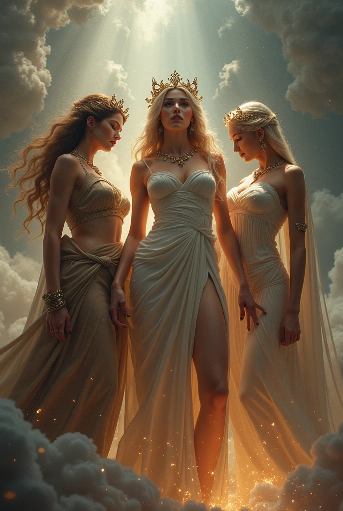 A harem of beauty goddesses from all over the world, whole body