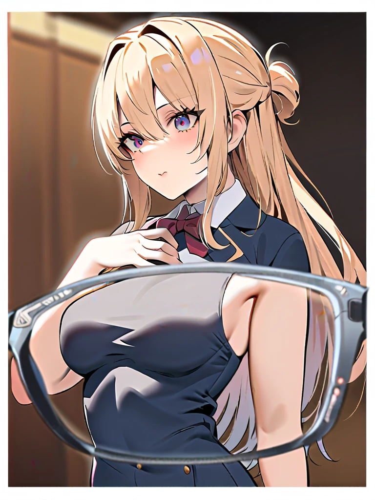 (8K, Best Quality, Ultra Detailliert, Highres, Absurdres, Perfect Anatomy:1.5, Masterpiece:1.5), (((Solo, 1 Cute Girl))), (((perrine h. clostermann, perrine clostermann))), (((Yellow Eyes))), (((Black Glasses))), (((Long Long Hair:1.4, Bangs, Blust Bangs, Blonde Hair))), (((Black Cat Ears, Black Cat Tail))), (Slender Body, Dwarf:0.7), (((Flat Chest or Small Breasts:1.0 or Small Breasts:1.5))), ((Big Hips:1.1)), (Smile:0.8), (Blush:0.8), (((White Lace Bra, Lace:1.6))), (((Brown Pantyhose, Panties Under Pantyhose, White Lase Panties, Lace:1.6))), (Full Body), (Heart, <3), Arms Up, (((Spread Legs, Squatting))), Sexy Pose, (from Below:0.6), Lying, ((Simple BackGround, White BackGround)), (On All Fours:1.3), 