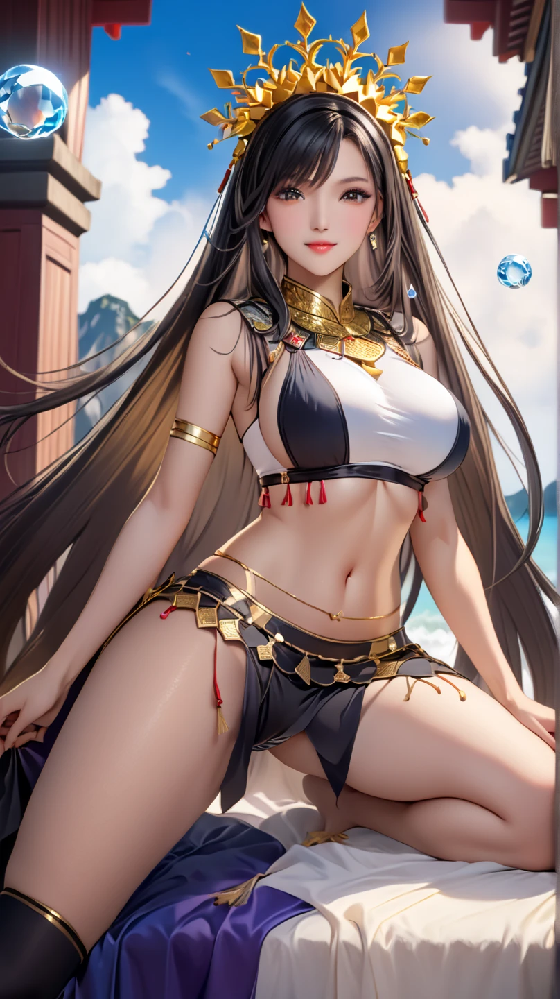 there is a woman in a corset and a sword, by Yang J, inspired by Wang Meng, by Russell Dongjun Lu, by Leng Mei, trending on cgstation, inspired by Pu Hua, inspired by Wu Bin, full body xianxia, ruan jia and artgerm, inspired by Du Qiong, inspired by Feng Zhu, inspired by Ju Lian