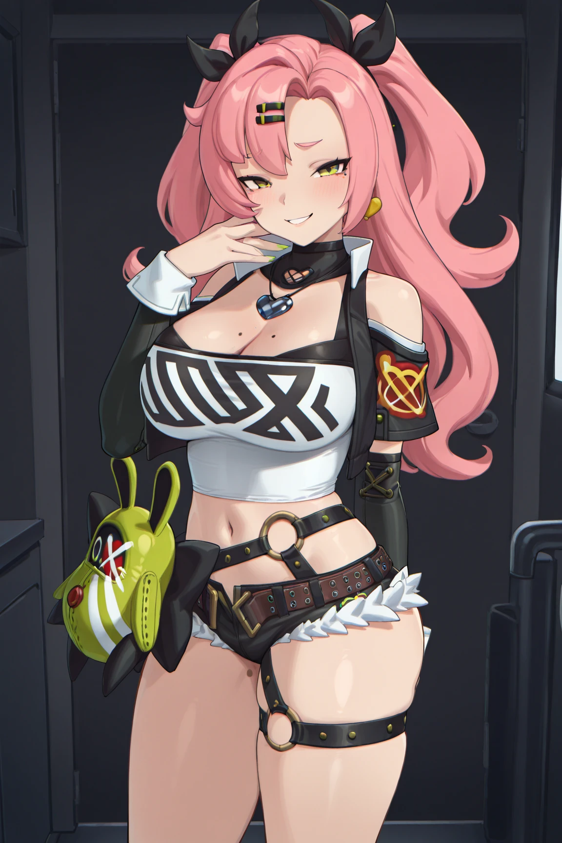 Skyscraper roof，woman，cyberpunk，night scene neon city city，top quality，masterpiece，ultra high definition，micro bikini，big bust，，，Help her，，Intersex，，Shoot all over the place，climaxing，
