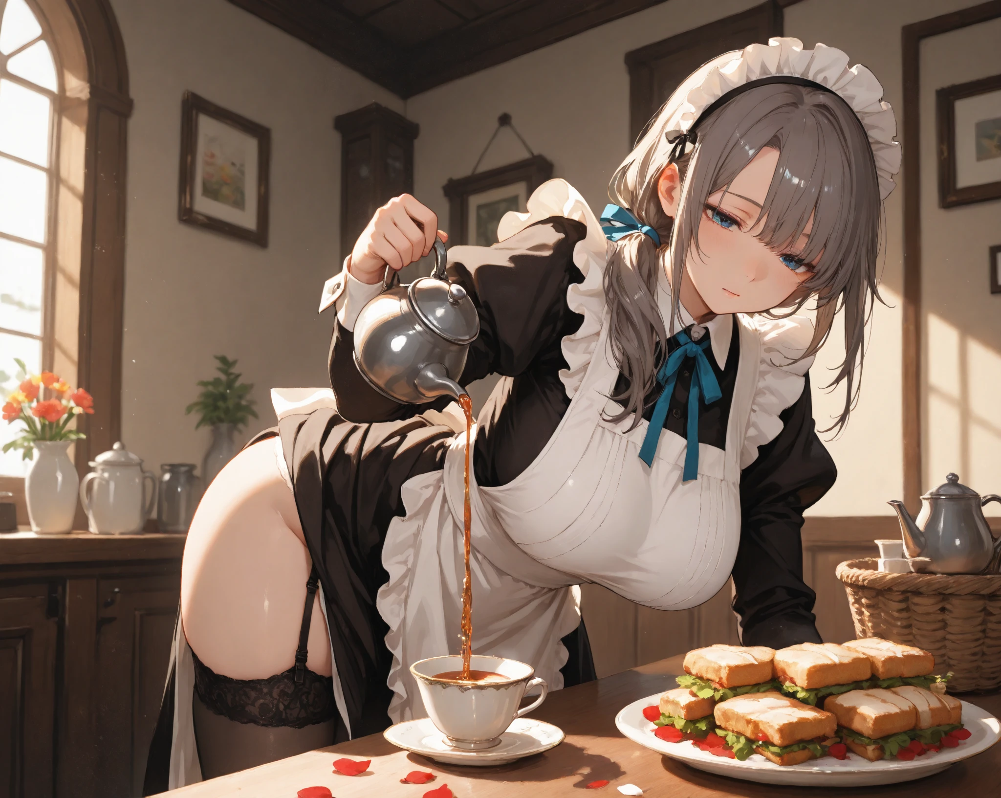 pieces fly、masterpiece、highest quality、Super detailed、High resolution、High resolution、8K portrait、Unity 8k壁紙のHigh resolutionCG、unity 8k wallpaper、cute type little:1.5、:1.5、Highly detailed CG unity 8k wallpaper、realistic、real person、cute type little、 portrait photography、shiny skin、High resolution、(16 years old:1.2)、(1 girl)、beautiful clear eyes、very detailed explanation、delicate face、nice lips、slender body、Same with big breasts thin waist、thin legs、(Cafe:1.6)、1 girl, cute type, perfect face, seriously, (blush:1.5),Same with big breasts,((Maid clothes:1.2)), ((asshole big anus:1.3)), Detailed description vagina,Show butt hole、distress, blush:1.5, think back:1.5, (open anus:1.6),((retrospective perspective:1.5))