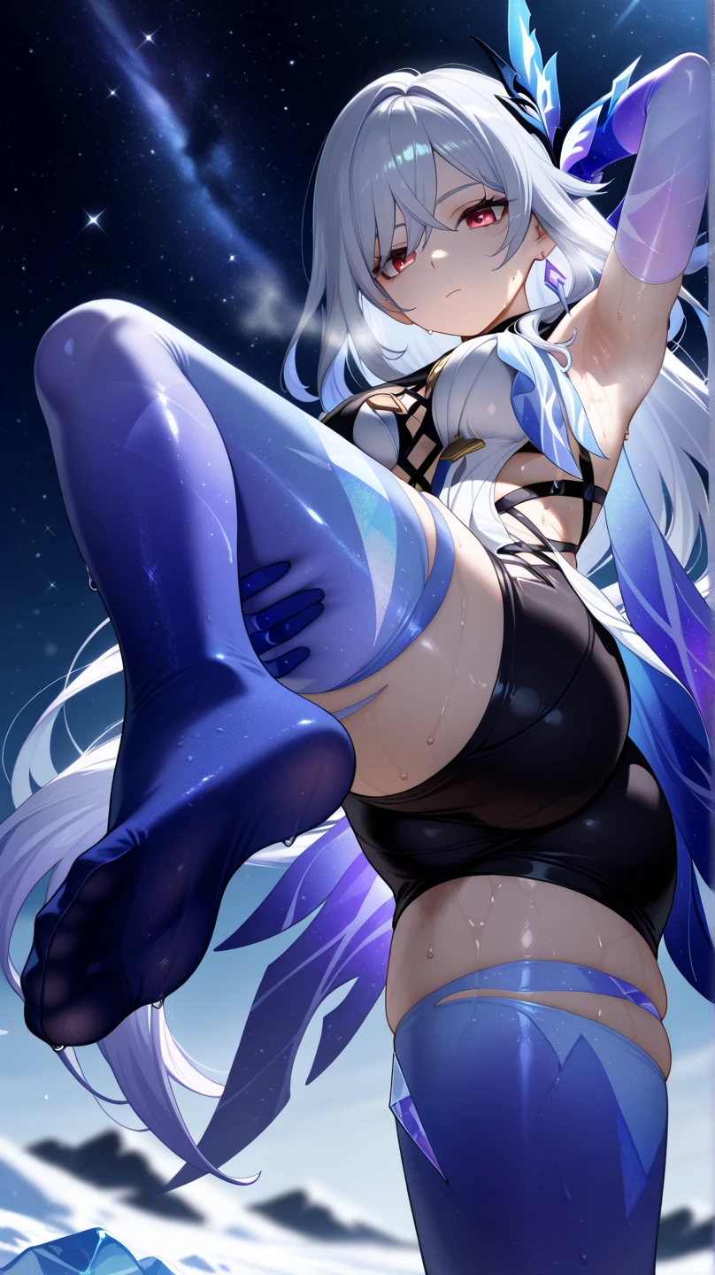 masterpiece, Highest quality, High resolution, One Girl,Browsing Caution,Spread your legs、White panties、Slime Tentacle、Exposing the breasts、White shirt、Light blue hoodie、Black Skirt、